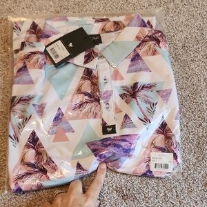 Bad Birdie Cali Size Large Multicolir‎ Polo